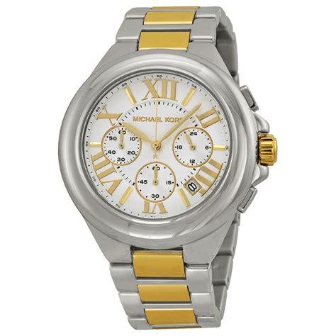 Michael Kors Camille Chronograph Silver Dial Two